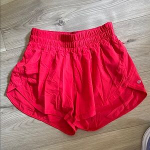 Lululemon Athletica Red Athletic Shorts Lightweight Performance